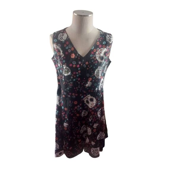 Extra large day of the dead print fit and flare dress - Picture 1 of 4